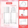 thumbnail image 2 of 12 PCS Empty Glass Roller Bottles Essential Oils Roller Bottle, Deodorant Roll-On Bottles Refillable DIY Travel Roll on Bottle for Essential Oils, Perfume, Cosmetics （50ml）, 2 of 4