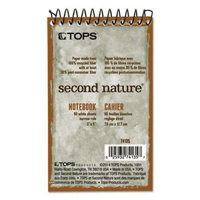 550 Notebook - Second Nature Subject Wirebound Notebook, Narrow, 3 x 5,50 Sheets (TOP74135),2PK