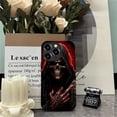 thumbnail image 5 of Punmada Compatible with iPhone 14 Pro Max Glossy Case For Girl Boy Full Body Protective Hard Shell Esthetics Pattern Cool Red Skull, 5 of 7