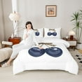 thumbnail image 4 of jejeloiu Sweet Cherries Queen Comforter Set,Chic Cheetah Leopard Bow Tie,Luxury Reversible Decor,3-Piece, 4 of 8