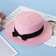 thumbnail image 2 of BadPiggies Summer Sun Hat for Women Wide Brim Sun Protection Straw Hat for Beach and Fishing (Pink), 2 of 10