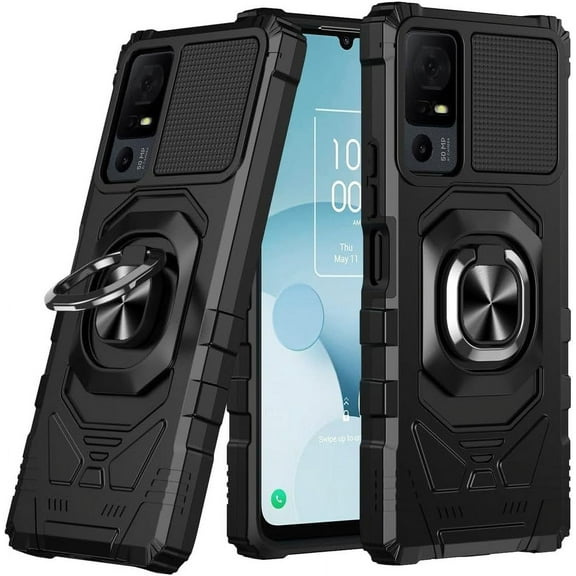 Galaxy Wireless USA Kickstand Back Cover Cell Phone Case for TCL 40 X 5G, Black