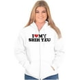 thumbnail image 4 of Love My Shih Tzu Dog Owner Funny Pet Zip Hoodie Sweatshirt Women Brisco Brands X, 4 of 6