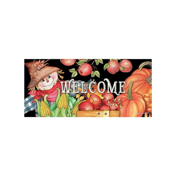 Evergreen Harvest Scarecrow Sassafras Indoor Outdoor Switch Doormat 1'10"x10" Multicolored