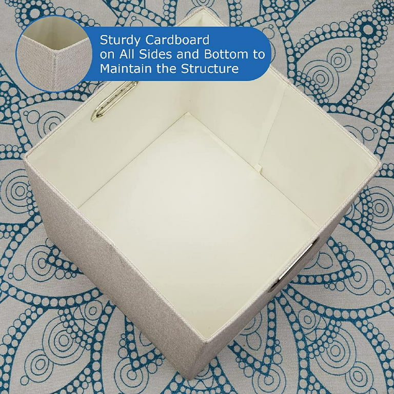 Araierd Storage Cubes Bin, Cloth Bins for Organizing with Handle 4 Pack  Cubby Cube Storage Organizing Bins 12x12 Storage Bins for Cube Fabric Bins  for