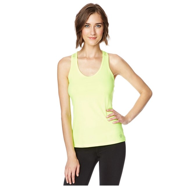 Aeropostale Womens Mesh Back Tank Top, Amarillo, X-Large Aeropostale Camiseta sin mangas