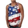 thumbnail image 2 of VBTAPA Mens 4th of July Tank Top 1776 American Flag Patriotic Shirts Workout Muscle Sleevelees Tops Blue M, 2 of 5