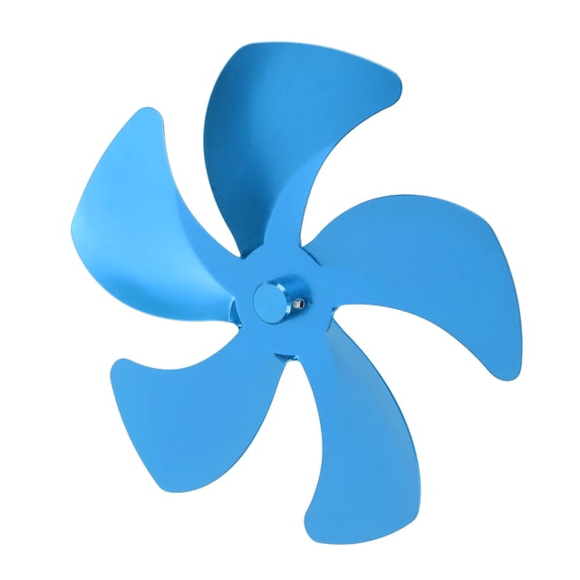 Aluminum Alloy Stove Fan Blade Replacement 5 Blade, Enhance Warm Air Circulation, Improve Heating Efficiency, Simple Installation