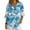 Swirling Watercolor Blot Fish, variant on Xoenoiee Paint Splatter Print Womens 3/4 Sleeve Tops Cotton Linen Shirts V Neck Lace Casual Loose Fit Blouses Button Down Boho Tees, Size S