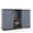 Black + Gray, variant on Costway Outdoor Storage Shed, 23.5 Cu.ft All-Weather Storage Box with Floor, Lockable Door Black
