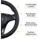 thumbnail image 4 of Funda para volante de coche (negro y rojo), de cuero, 37-39 cm, antideslizante, transpirable, de fibra de carbono, elástica, universal y profesional., 4 of 5