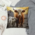 thumbnail image 2 of Shiartex Mother and Baby Cow Pillow Cushion Covers for Sofa Couch Bedroom Car Chair Home Decor - Aesthetic Decorative Spring Pillow Covers 1PC 22x22in, 2 of 5