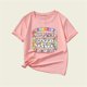 thumbnail image 1 of Blusas y camisas de manga corta con cuello redondo, camiseta holgada informal estampada para niños, top de manga corta con cuello redondo de tamaño mediano para niños, top de poliéster para niños, 1 of 3