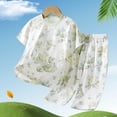 thumbnail image 2 of WRKEKC Kids Summer Outfits Seamless Round Neck Short Sleeve Pajama All Over Print Comfort Set for 6 Months-12 Years, 2 of 8