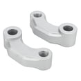 thumbnail image 1 of Wing Mirror Extension Mount, CNC Aluminium Rearview Mirror Extend Adapter  For Motorcycle Silver, 1 of 8