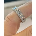 thumbnail image 3 of Silver 3Ct Radiant Cut Lab-Created Diamond 14K White Gold Plated Eternity Wedding Band Ring, 3 of 5