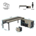 thumbnail image 2 of Tribesigns L-Shaped Computer Desk with Drawer Cabinet, 70.86 in. Executive Office Desk with 47 in. Lateral File Cabinet Combo, Gray, 2 of 9