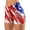 Red, variant on Fashion Womens High Waist July 4th Independence Day American Flag Printed Cross Workout Short Womens Yoga Short Pants S
