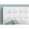 thumbnail image 3 of Contemporary Home Living 47.5" White and Black Contemporary Button-Tufted Upholstered Twin Size Bed, 3 of 5