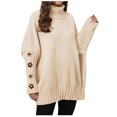 thumbnail image 2 of YueHuiYing Womens Turtleneck Oversized Sweater Chunky Pullover Sweater Casual Fall Loose Knit Jumper Top, 2 of 6