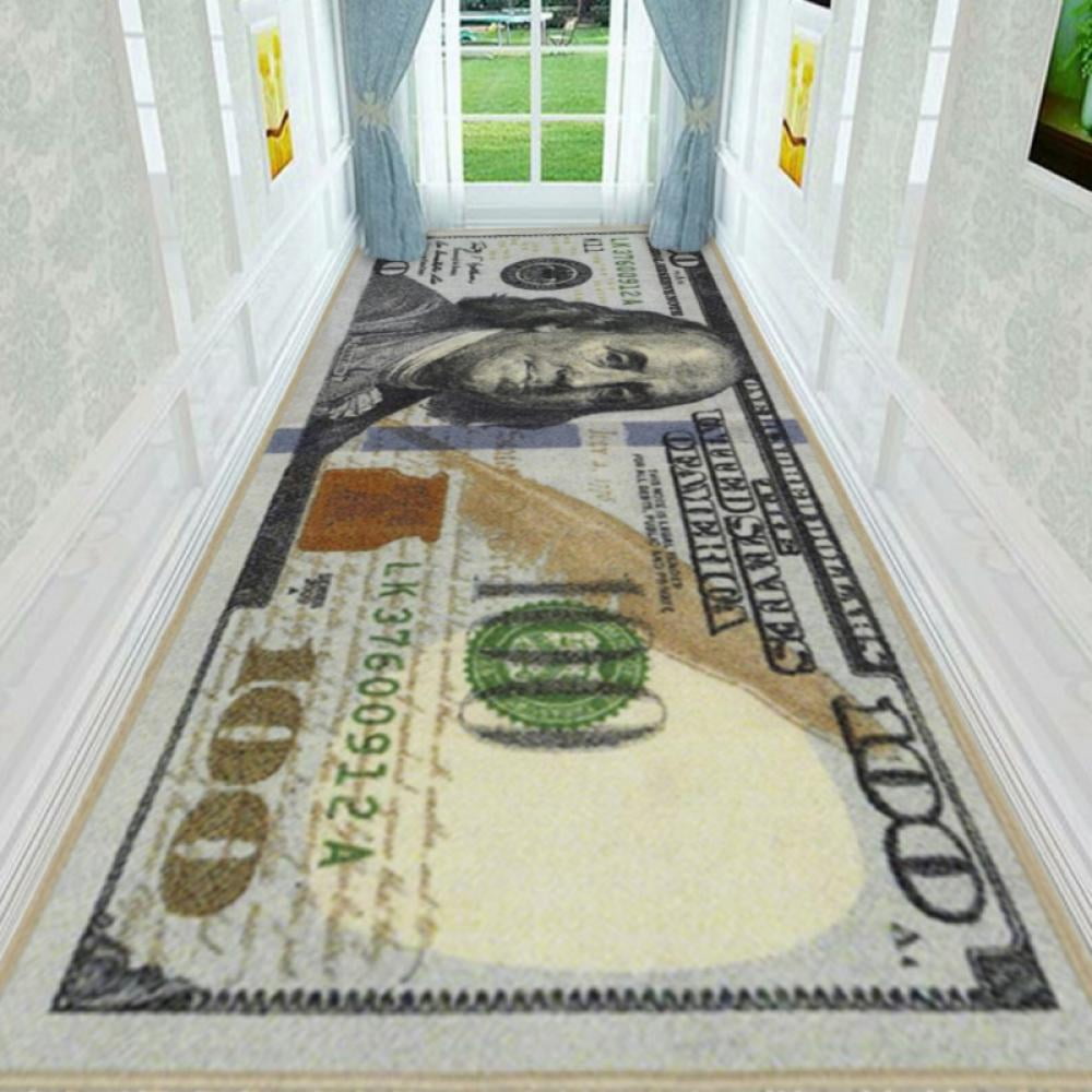 USA Flag Dollar Money Memory Foam Round Area Rug Bedroom Carpet Floor Mat Decor 