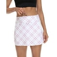 thumbnail image 6 of LRD Women's Athletic Skorts Skirt with Pockets for Golf Tennis White Plaid XL, 6 of 6