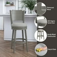 thumbnail image 6 of Hillsdale Clarion 30.25"SH Wood Contemporary Bar Stool in Gray, 6 of 10