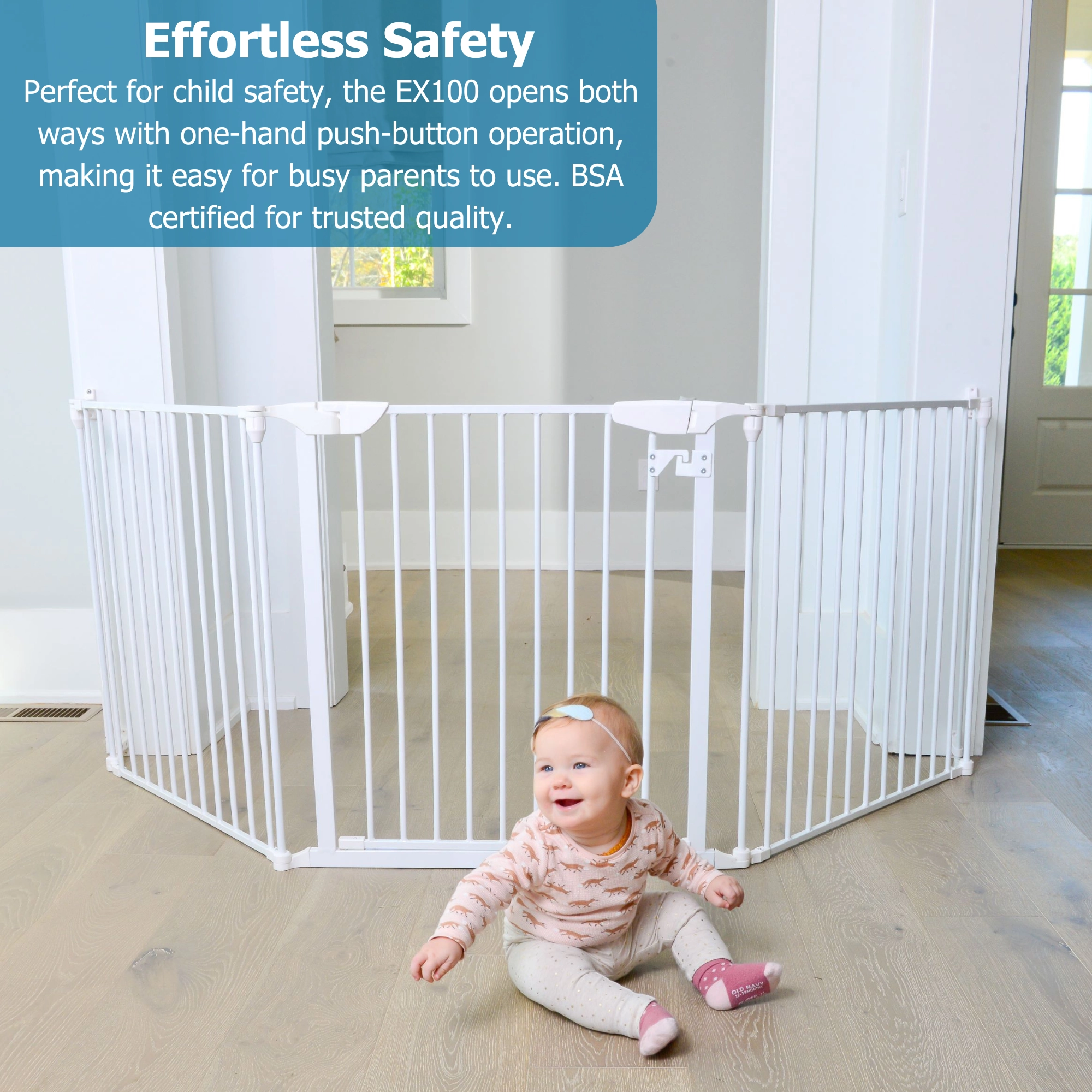 Cardinal Gates XpandaGate Child & Pet Safety Gate - White
