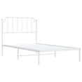 thumbnail image 2 of vidaXL Metal Bed Frame with Headboard White 100x190 cm, 2 of 5