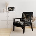 thumbnail image 2 of Designart "Ebony Geode Abstraction III" Fauteuil d'Appoint en Marbre Noir - Fauteuil Moderne pour Salon, 2 of 7