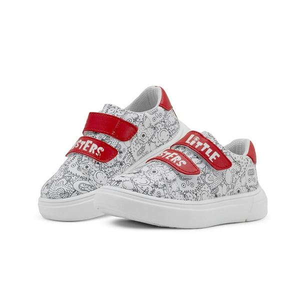 Tenis Infantil Little Monsters Ninos Rojo Velcro 13-21 rojo 13