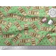 thumbnail image 3 of Soimoi Polyester Crepe Fabric Dollar Currency Note & Leaves Fabric Prints by Yard 52 Inch Wide, 3 of 3