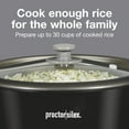 thumbnail image 2 of Proctor Silex 30 Cup Rice Cooker & Food Steamer with Steam & Rinse Basket, Black, 2 of 8