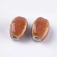 thumbnail image 2 of Handmade Porcelain Beads Fancy Glazed Porcelain Oval Chocolate 12~14x9~10.5x9~11mm Hole: 2.5mm diy, 2 of 2