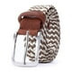 thumbnail image 1 of Minnieouse Cinturón trenzado para hombre, pretina tejida para vaqueros, pretina decorativa para ropa, pretina ajustable sin agujeros, correa con hebilla Cinturones Café y blanco Minnieouse AP012253-05, 1 of 6