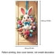 thumbnail image 3 of Cubierta de puerta de bienvenida de conejo, decoración de fondo de puerta de Feliz Pascua rosa, letrero de bienvenida para puerta de entrada de Pascua para recuerdos de fiesta de Feliz Pascua, 3 of 6