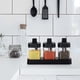thumbnail image 3 of 3 pieces with spoon and lid-large capacity 13 oz spice and seasoning container-kitchen coffee bar glass spice jar seasoning box (black), 3 of 5