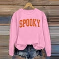 thumbnail image 2 of ibiyuan Womens Sweatshirt Halloween Crewneck Casual Halloween Shirts for Women Spooky Season Ghost Castle Cotton Sweater Pullover Tops Halloweens Gifts for Mom, 2 of 7