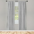 thumbnail image 3 of Ambesonne Tribal Curtains, Black White Aztec Border, Pair of 28"x63", Black and White, 3 of 5
