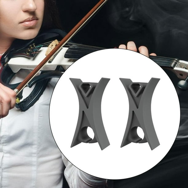2 tapones para violín para arco para principiantes, fácil de usar, accesorio de ayuda didáctica, accesorios para instrumentos de aprendizaje, piezas gris oscuro