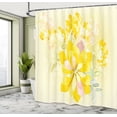 thumbnail image 5 of Ambesonne Country Shower Curtain, Romantic Yellow Flowers, 69"Wx70"L, Multicolor, 5 of 5