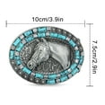 thumbnail image 2 of DESIGNICE Western Cowboy Belt Buckle with Turquoise Horse Head Belt Buckles for Men Woman, 2 of 4