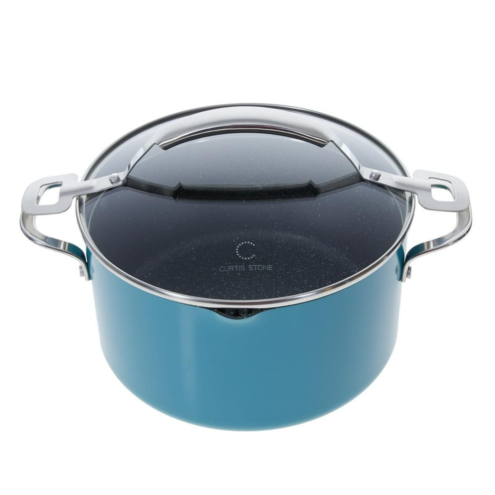 Curtis Stone Dura-Pan Nonstick 6-Quart Straining Stock Pot Model 616 ...