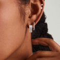 thumbnail image 4 of Lancharmed Silver Plated Earrings for Mother,4 Pairs of Zircon Stud 4 5 6 7Mm Hexagonal Earring Grandparents Gifts, 4 of 9