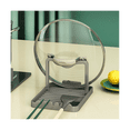 thumbnail image 5 of Soporte de aluminio para tapa de sartén, soporte para cucharas, tapas de ollas, soporte para espátulas, utensilios de cocina, accesorios, negro y dorado, 5 of 5