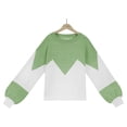 thumbnail image 6 of Aoochasliy Womens Sweaters Clothes Pullover Color Blocking Knit Round Neck, 6 of 7