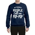 thumbnail image 2 of Wild Bobby,My Favorite People Call Me Pop-Pop Father Dad Grandpa Gift, Father's Day, Unisex Crewneck Graphic Sweatshirt, Vintage Heather Navy, Large, 2 of 3
