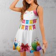 thumbnail image 3 of Happy Birthday Festive Celebration Picture Summer Dresses For Women A-line Dress Sleeveless Dress, 3 of 6