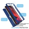 thumbnail image 5 of iPhone 11 Pro Max Case, iPhone 11 Pro Max Screen Protector, Njjex Ultra-Thin Hard Plastic Full Protective Cover with Tempered Glass Screen Protector Case Cover -Blue, 5 of 8