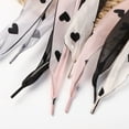 thumbnail image 2 of 1 Pair Satin Ribbon Shoe Laces: 1.5"  Wide Colorful Heart Snow Yarn Shoelaces for Women - 47 inch / 120CM, 2 of 5